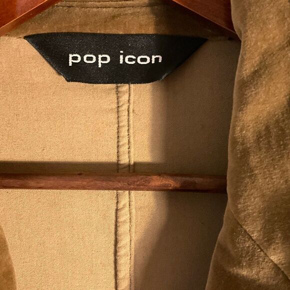 Vintage Pop Sugar Brown Velour Blazer. XL. Single, 2 Button academia lagenlook - Picture 6 of 16